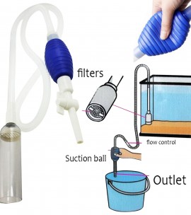 Fish Aquarium Cleaning Siphon Pipe - Water Suction/Changing made