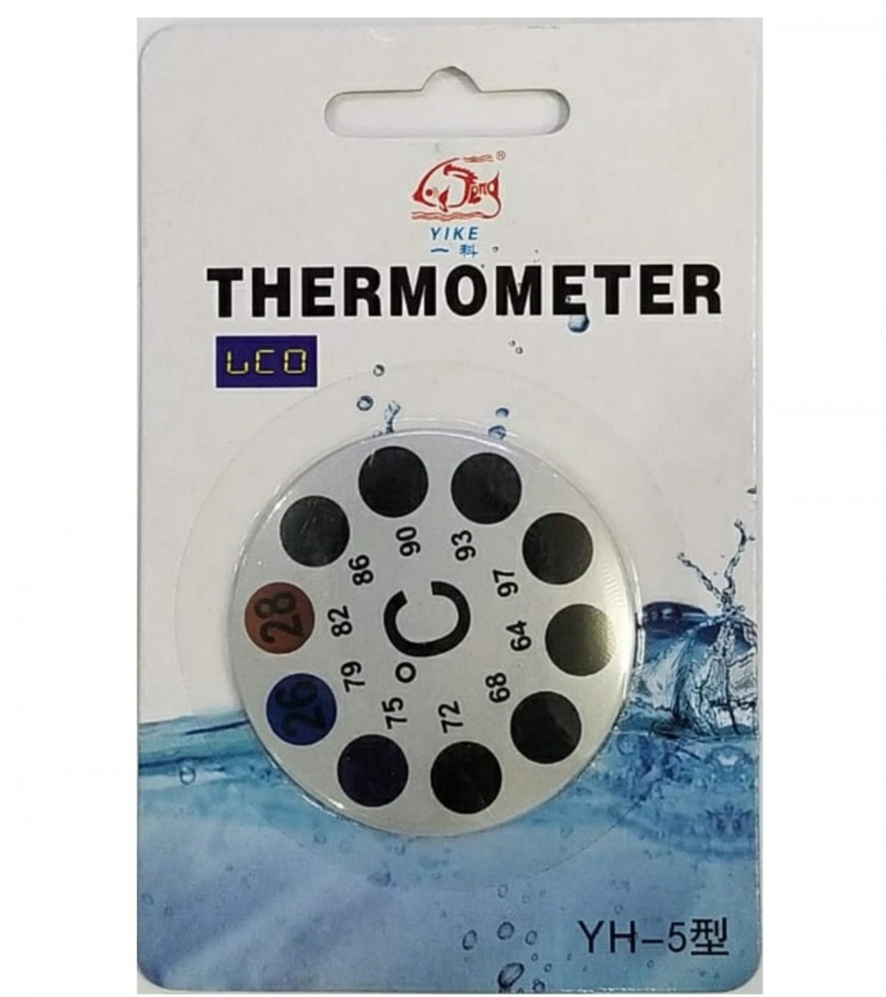 Yike Fish Tank Round Thermometer Sticker Measurement Aquarium Temperature