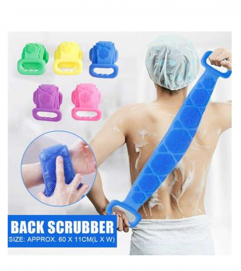 Silicone Body Scrubber Bath Towel Belt 2 Sided Exfoliating Shower Wash 魅力の