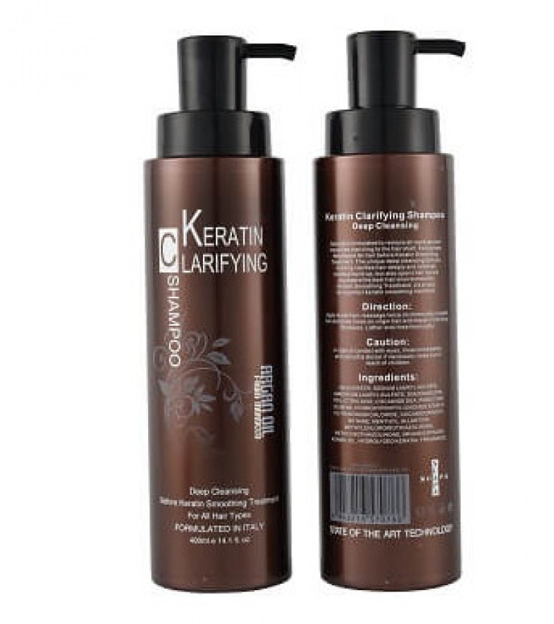 Silky Moisture/  Keratin Clarifying Argan Oil Shampoo 400ml