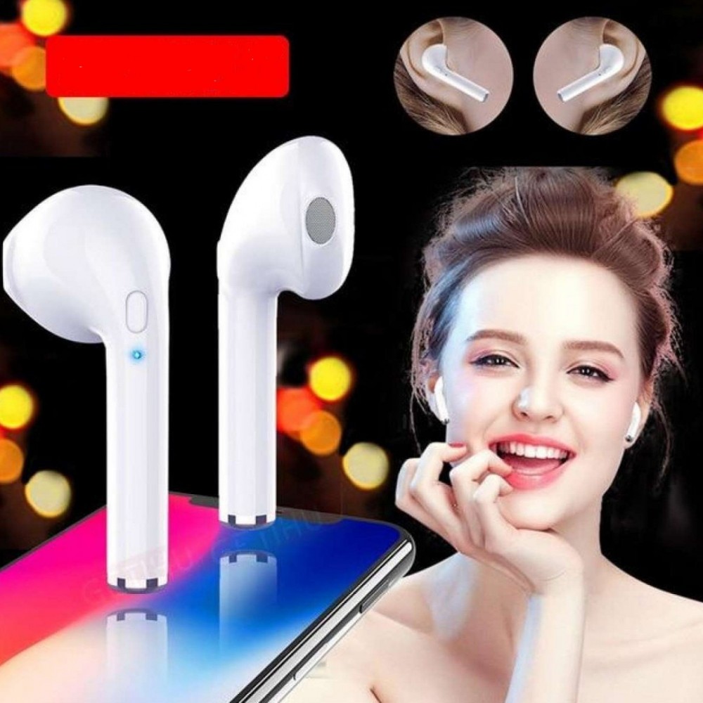 Single i7 Wireless Earbuds - Mini In-Ear Earphone With Charging Wire