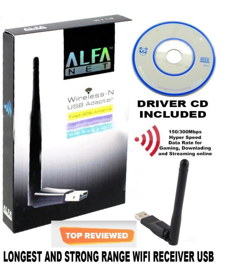 Alfa UW07 300mbps USB Wireless n Adapter / Wifi Dongle 802.11n WiFi 2.4GHz