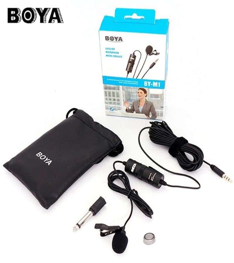 Boya by M1 professional collar microphone Lavalier 3.5mm Audio Video Record