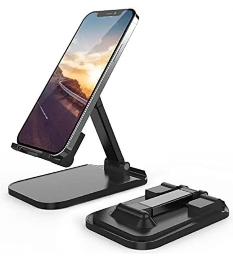 Foldable Phone Stand, Tablet Stand Universal 45° Tilt Angle for Mobile Phone for Tablet - Black