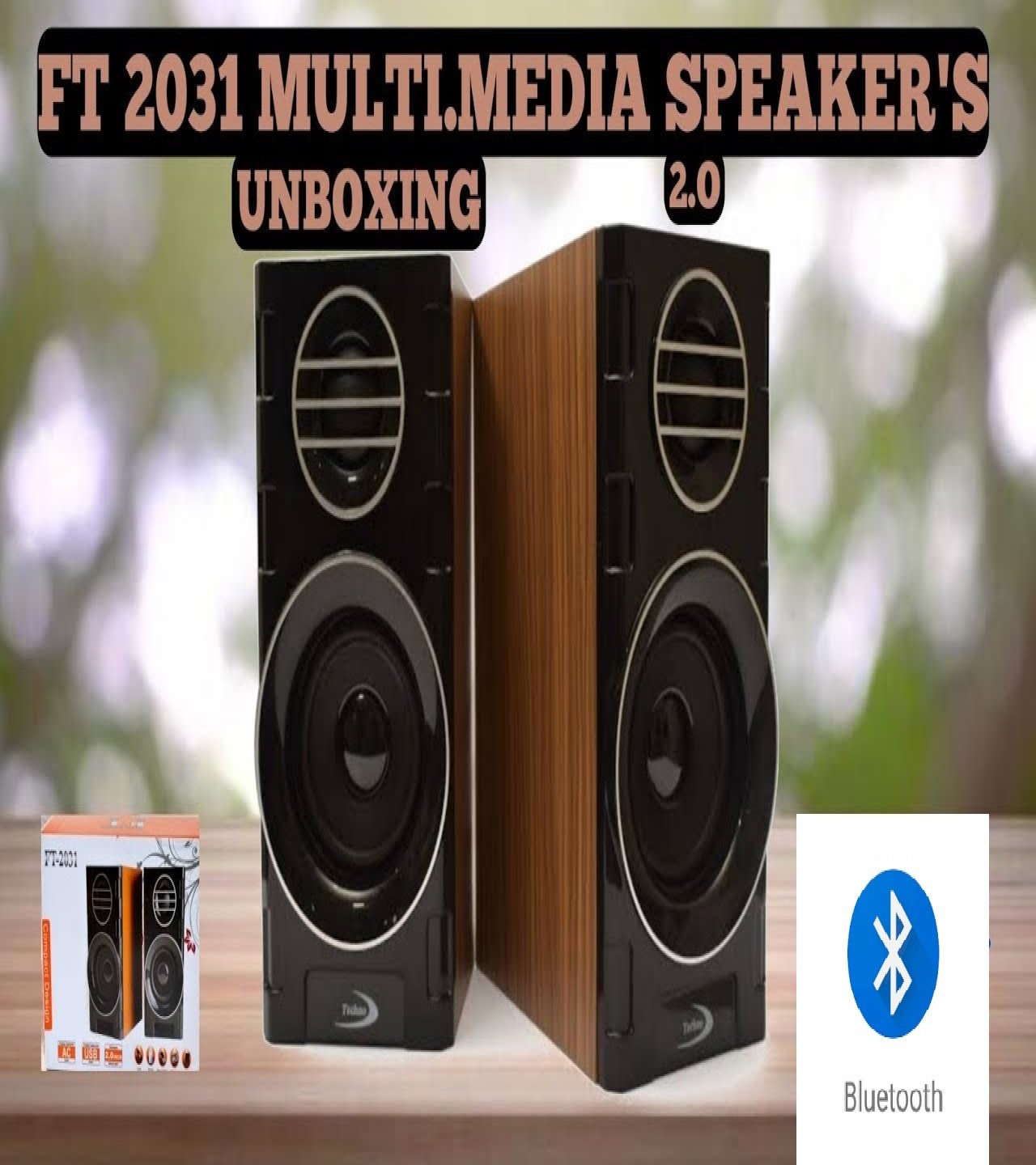 Hotmai Prime Usb FT-2031 Bluetooth USB Multimedia Woofer Speaker For Computer