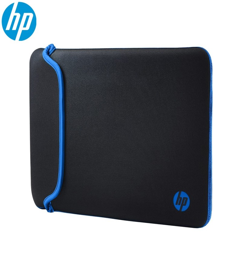 HP Chroma Geo Rev Neoprene Reversible 14″ Laptop Sleeve Pouch Bags (2TX16AA) - Blue-Grey-Gold-Black