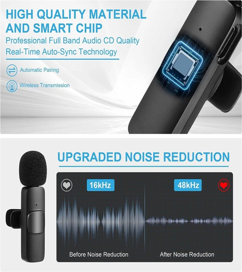 K35 Microphone 3.5mm Wireless Microphone Mic Universal Plug & Play Audio Mic
