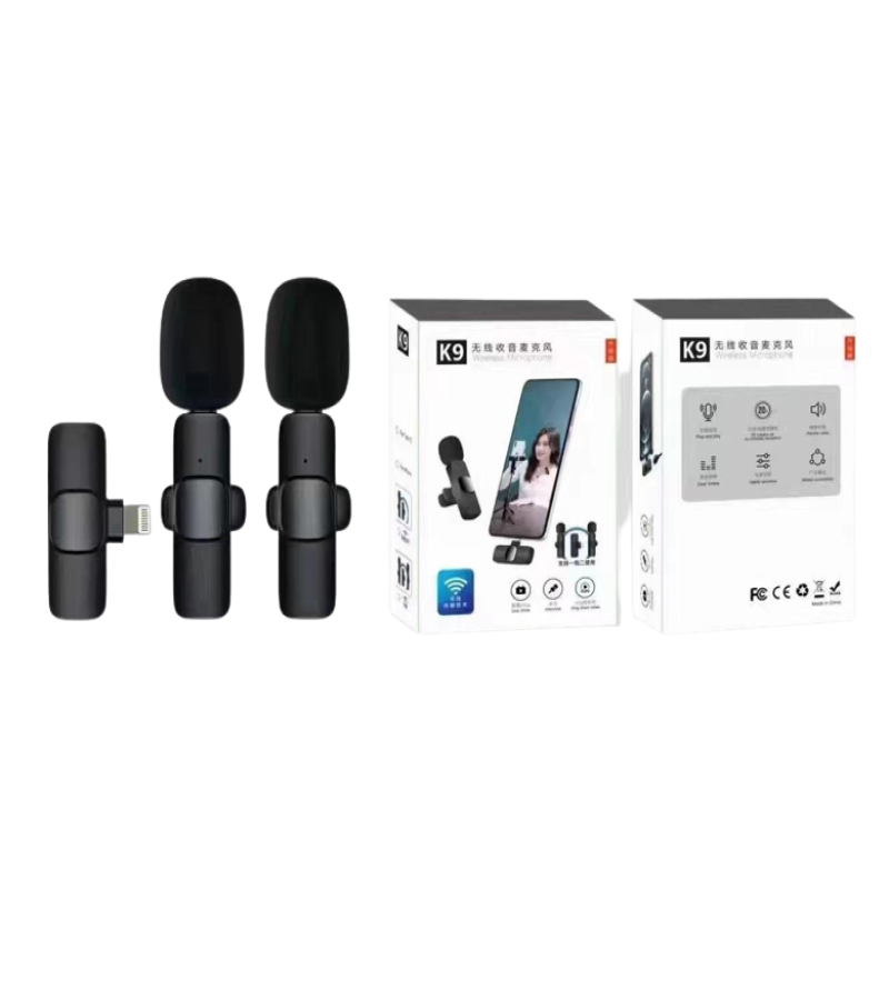 k9 Dual Wireless Microphone for USB-C Phone/iPhone Wireless Mic