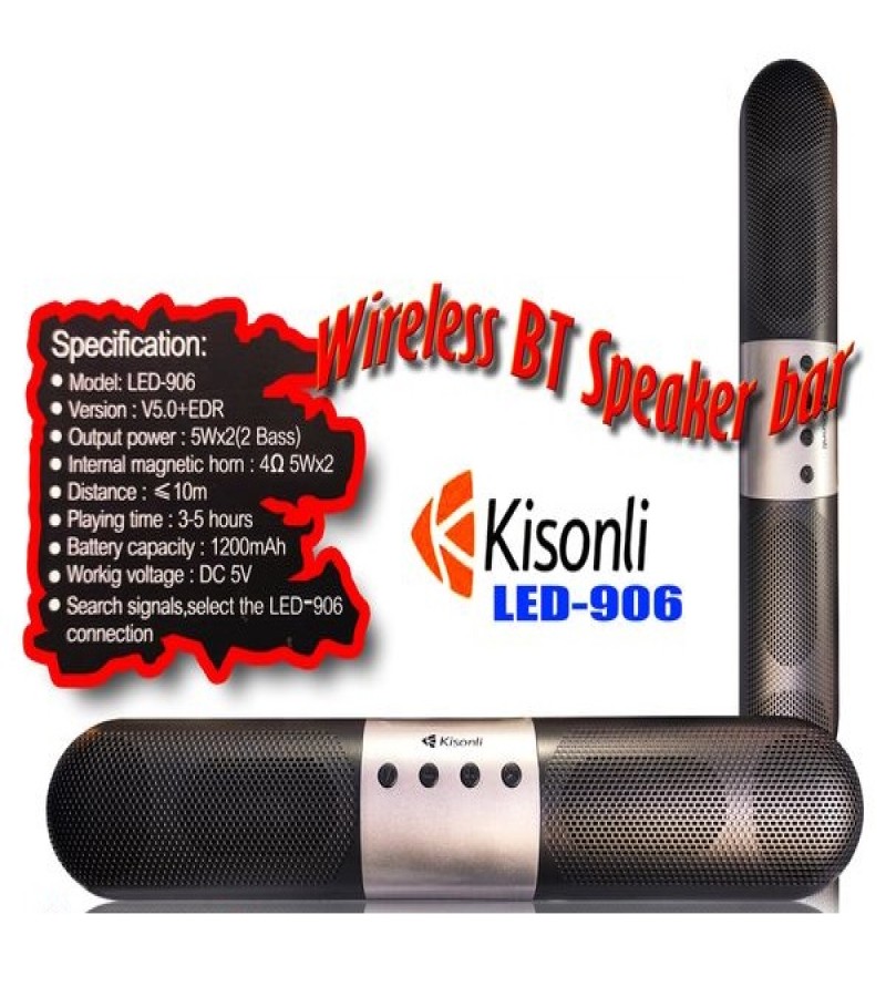 Kisonli LED-906 woofers bt sound system speaker Wireless BT(V5.0) Speaker bar