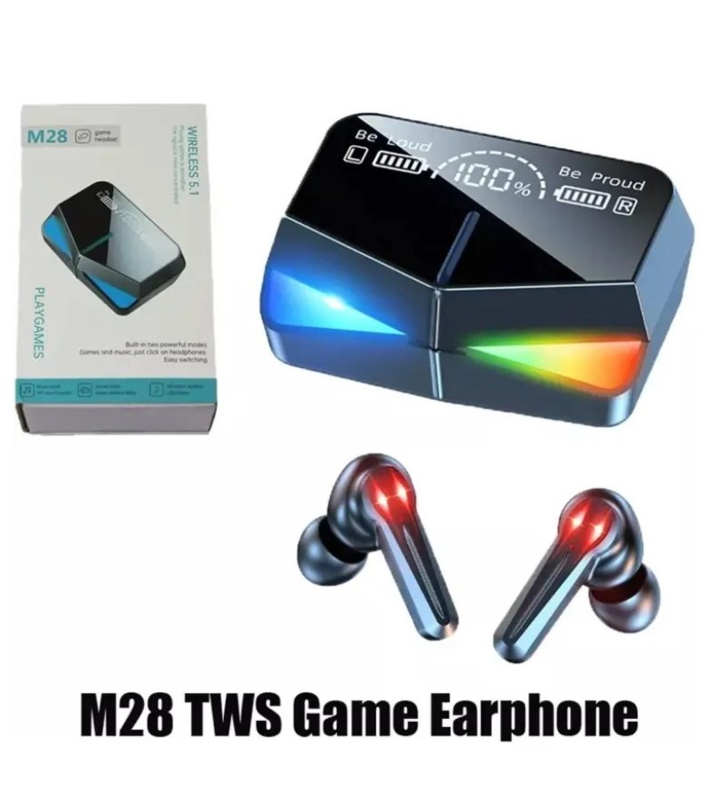 M28 Gaming TWS Earbuds - Bluetooth Earphones Wireless Headphones