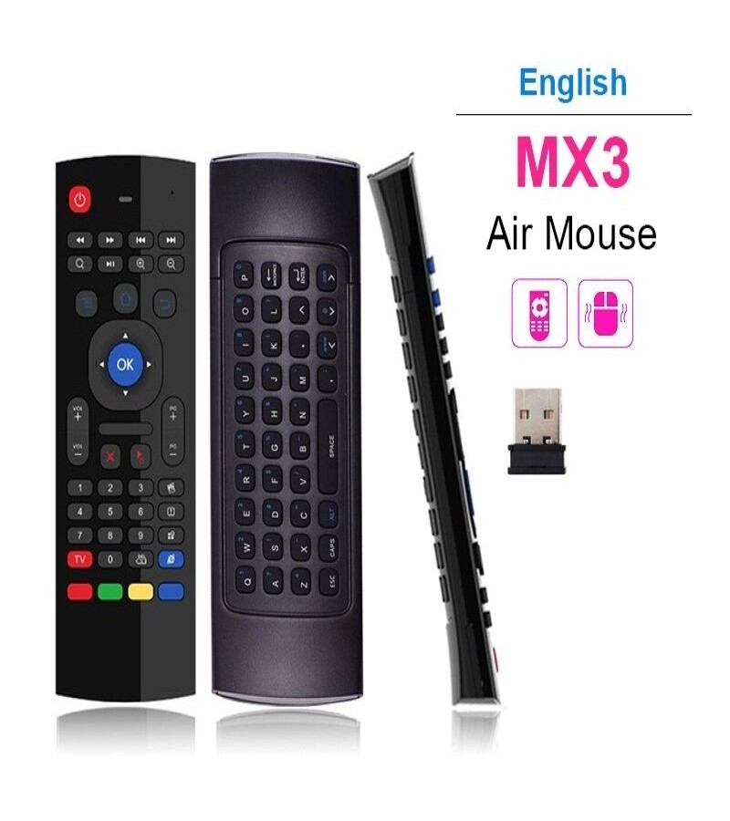 MX3 Air Mouse Remote for Smart TV with Built-in QWERTY