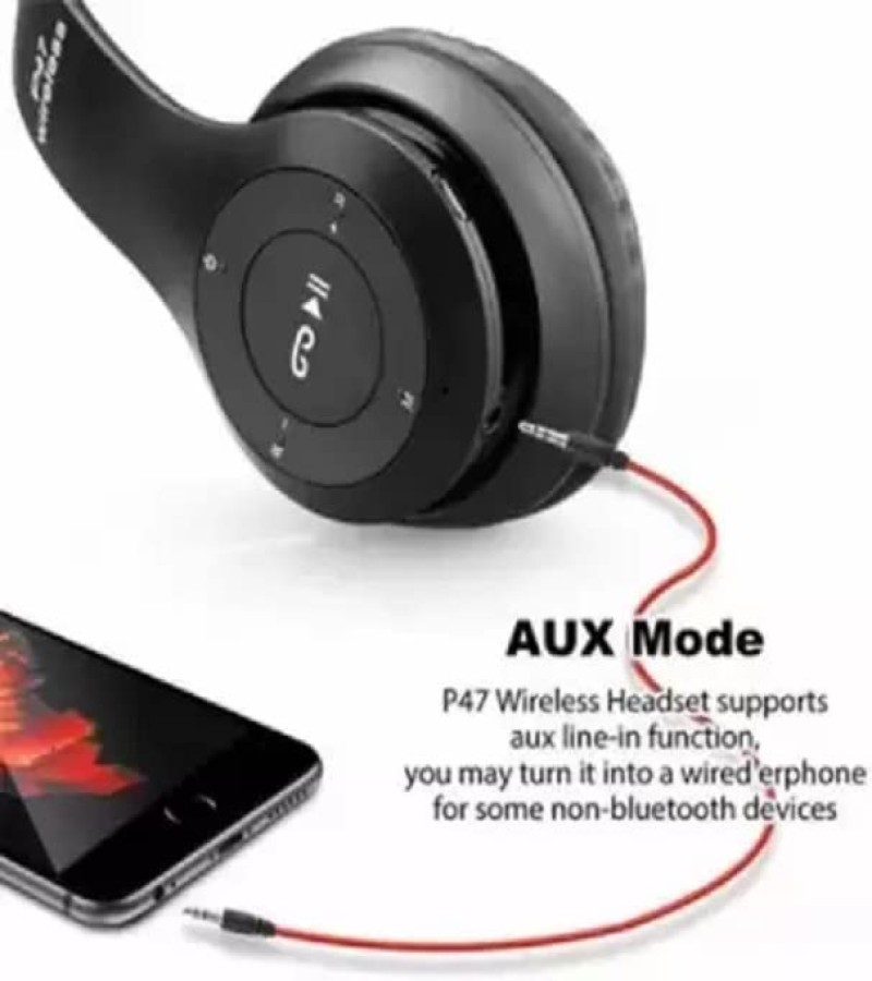 P47 Wireless Gaming Headphone Bluetooth Headset Foldable Headband Handsfree with Calling Function