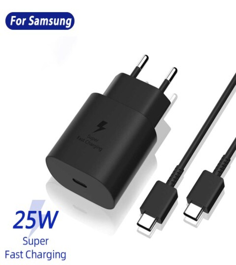 Samsung 25W Super Fast Charge 2.0 Travel Charger with Type-C to Type-C Cable