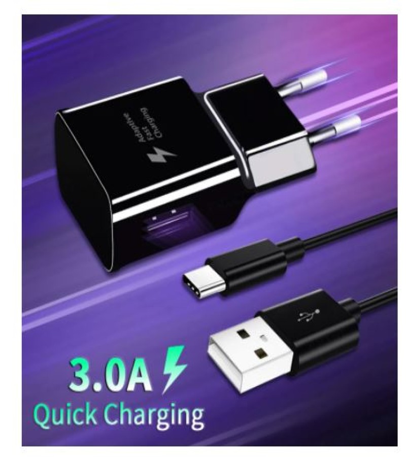 Samsung Fast Charger 5 Volts 2 Ampere 3.0 with Type C USB Fast Charging Data Cable