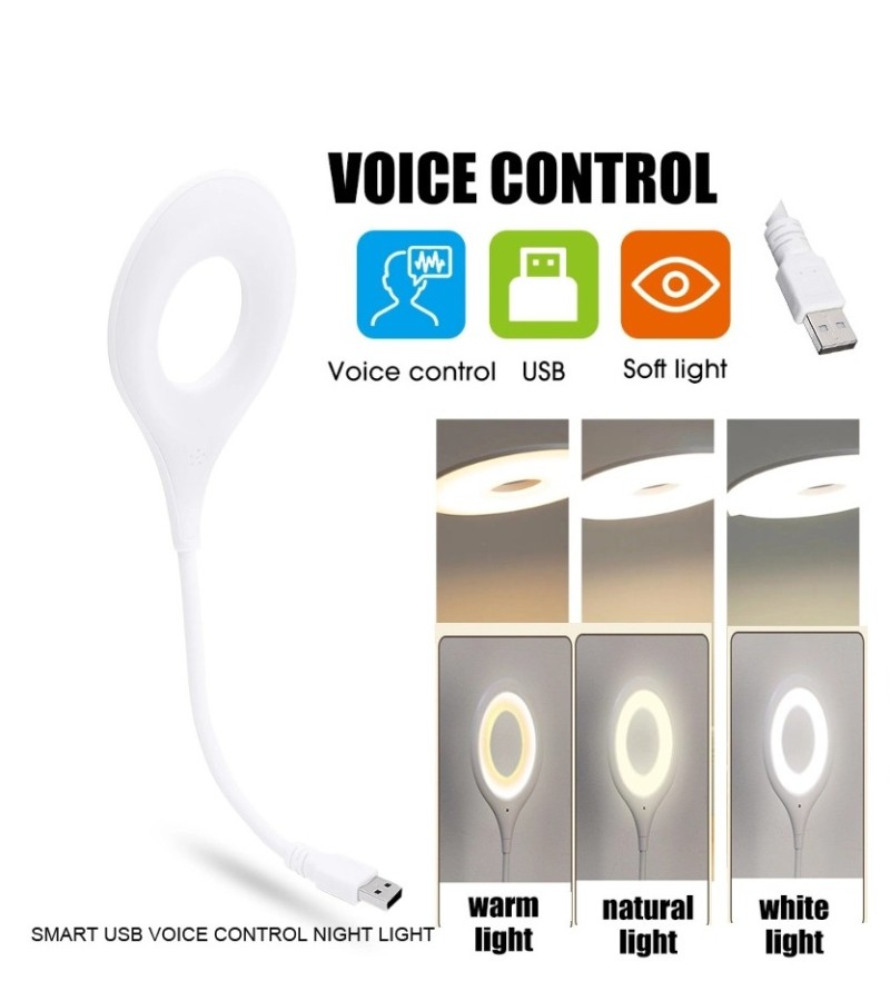 USB Smart Night Lamp Voice Operated LED Smart Night Light Lamp