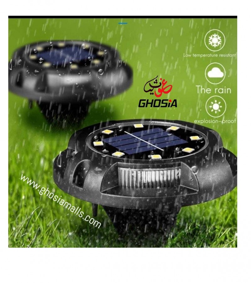 Solar Ground Buried Lights Outdoor (4 in 1 Pack) LED Disk Lights Solar Powered Waterproof In-grounD