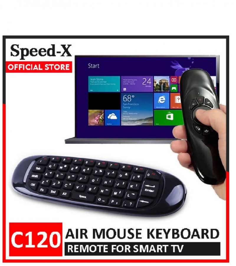 Speed X C120 Air Mouse for Smart TV (Built In Keyboard) Smart Air Mouse Remote