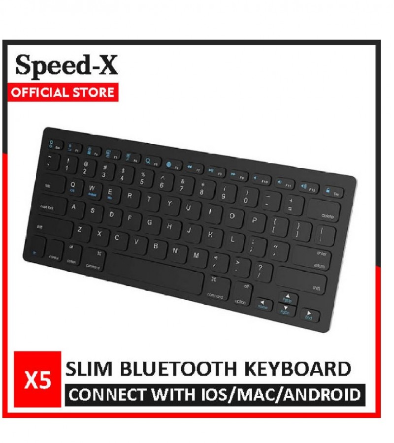 SpeedX Bluetooth Keyboard for Tablet / Mobile - Slim Wireless Bluetooth Keyboard X5