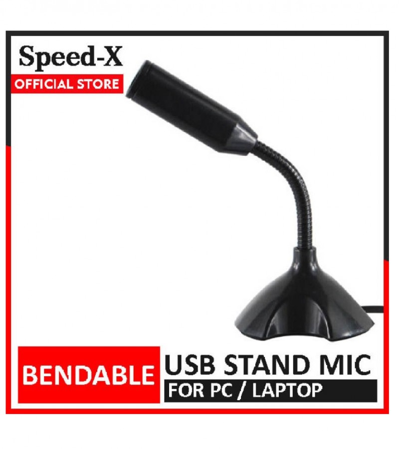 SpeedX USB Stand Mic Microphone for Laptop / PC Computer