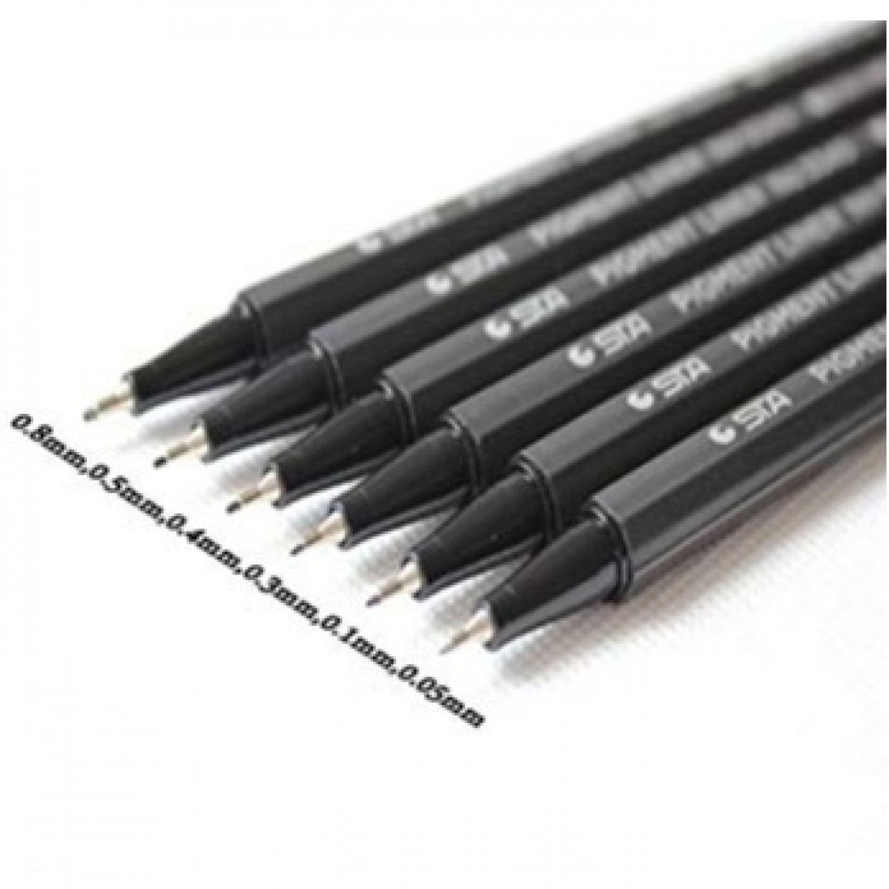 STA Black Pigment Fine Liner Micro Pens - Water Proof & Non-Toxic -  0.05mm