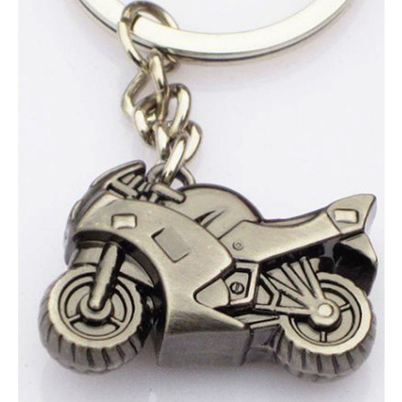 Stainless Steel Motor Bike Key Chain for Boys