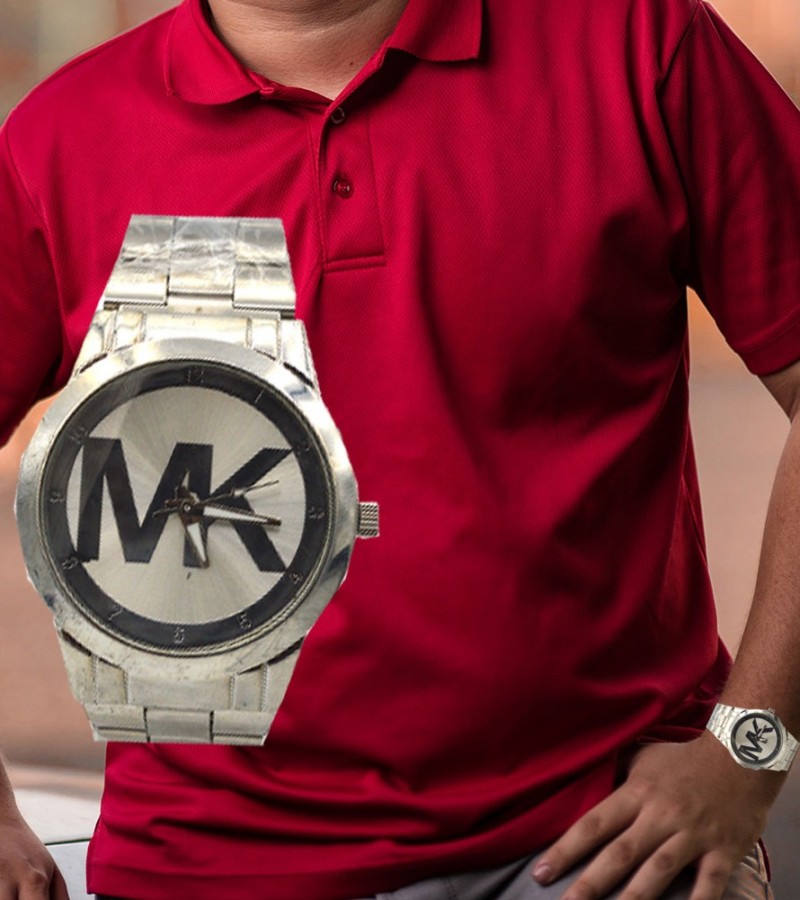 Stylish MK Silver Watch For Men