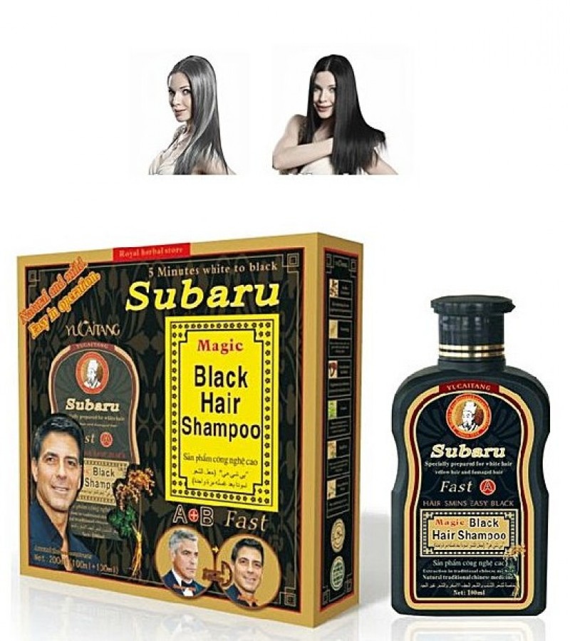 Subaru Magic Hair Color Shampoo Black 400ML