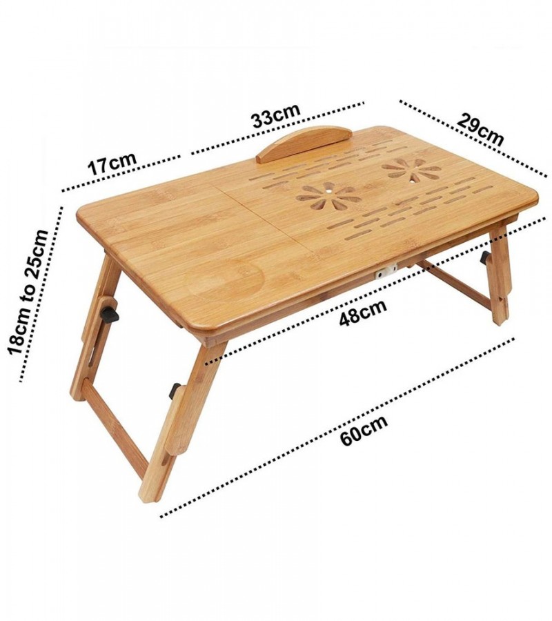 Suncool Wooden Laptop Table with Cooling Fan