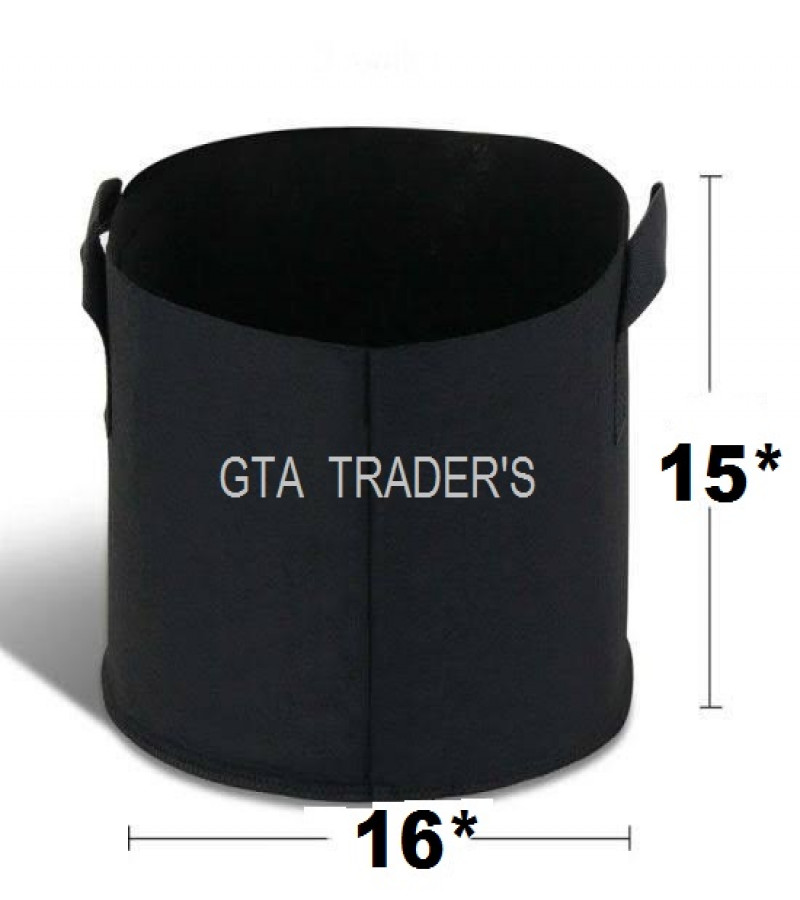 Grow Bags Fabric Bags Deal of 5 bags 15*16inches  with free gift by GTA TRADER'S
