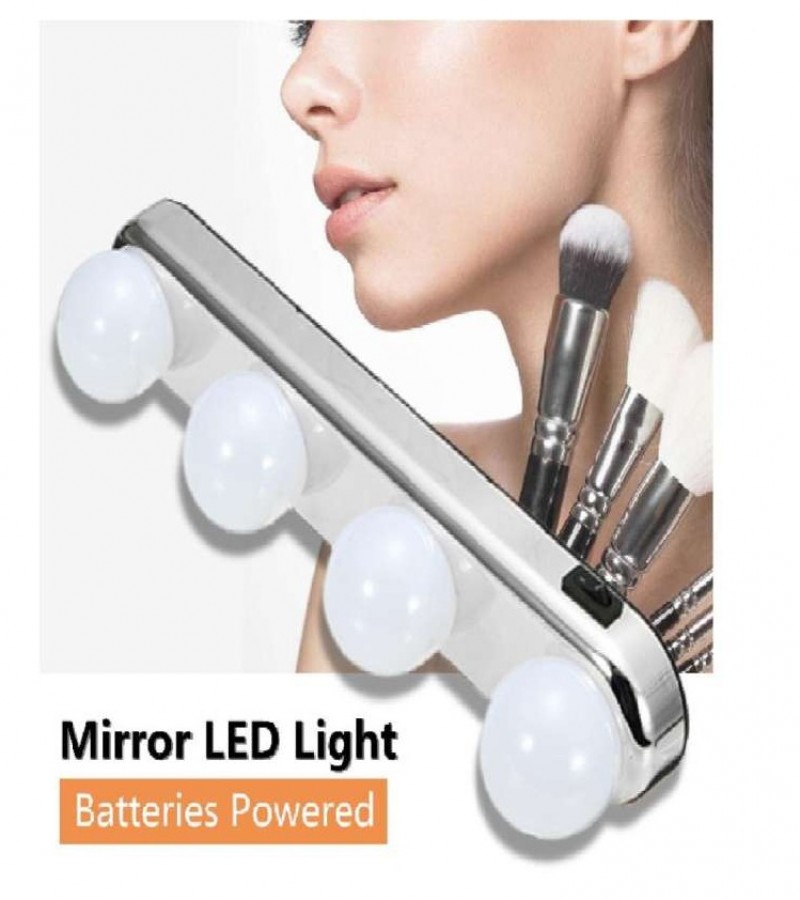 Super Bright Vanity Mirror Studio Glow Make Up Lighting with 4 LED Bulbs