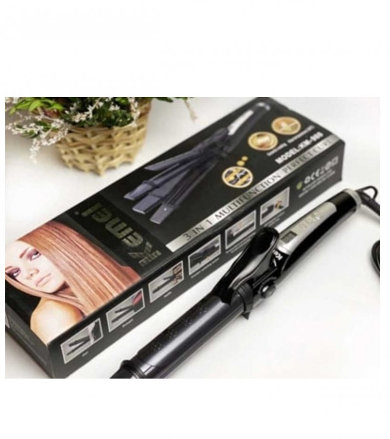 Kemei in Professional Ceramic Hair Straightener, Curler