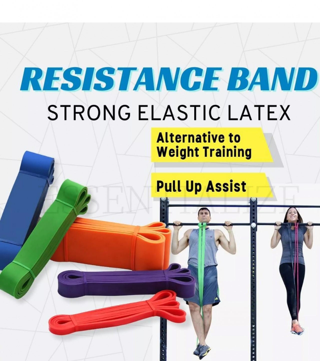 12 MM resistance band long loop chinup bar band strech band