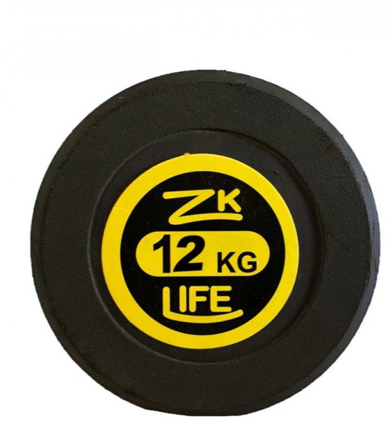 12kg Rubber coated dumbells weight pack of 2 - ZK