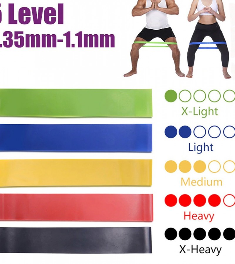 Exercise Resistance band Leg loop band Pack of 5