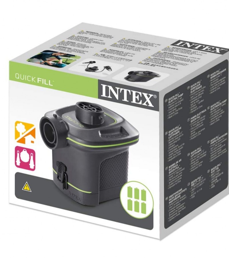 Intex 66638 12 Electric Pump Intex Quick-Fill Battery Powered Air Pump for airbeds and inflateables