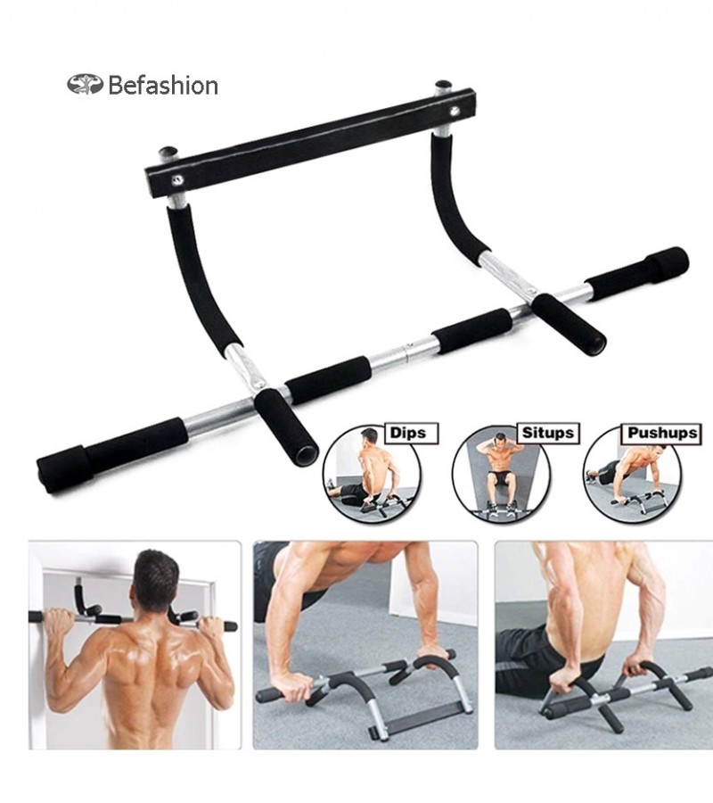 Iron Chinup Bar Imported High Quality Multi Pullup bar - Silver