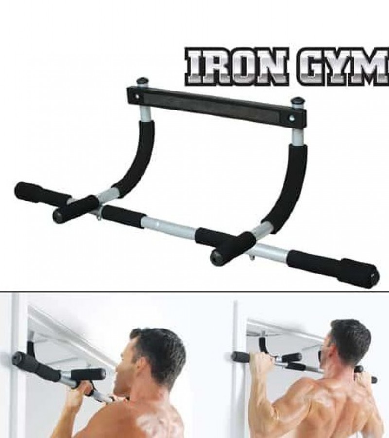 Iron Chinup Bar Imported High Quality Multi Pullup bar - Silver