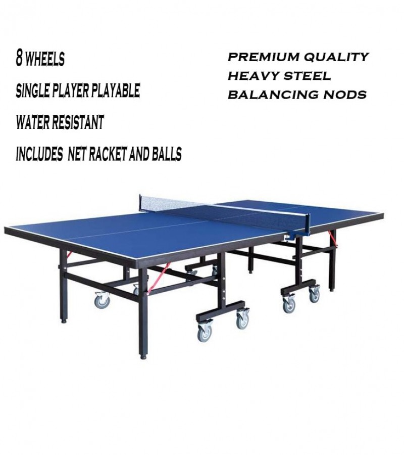 Laminated Table Tennis Table 18MM Butterfly Style 8 Wheels