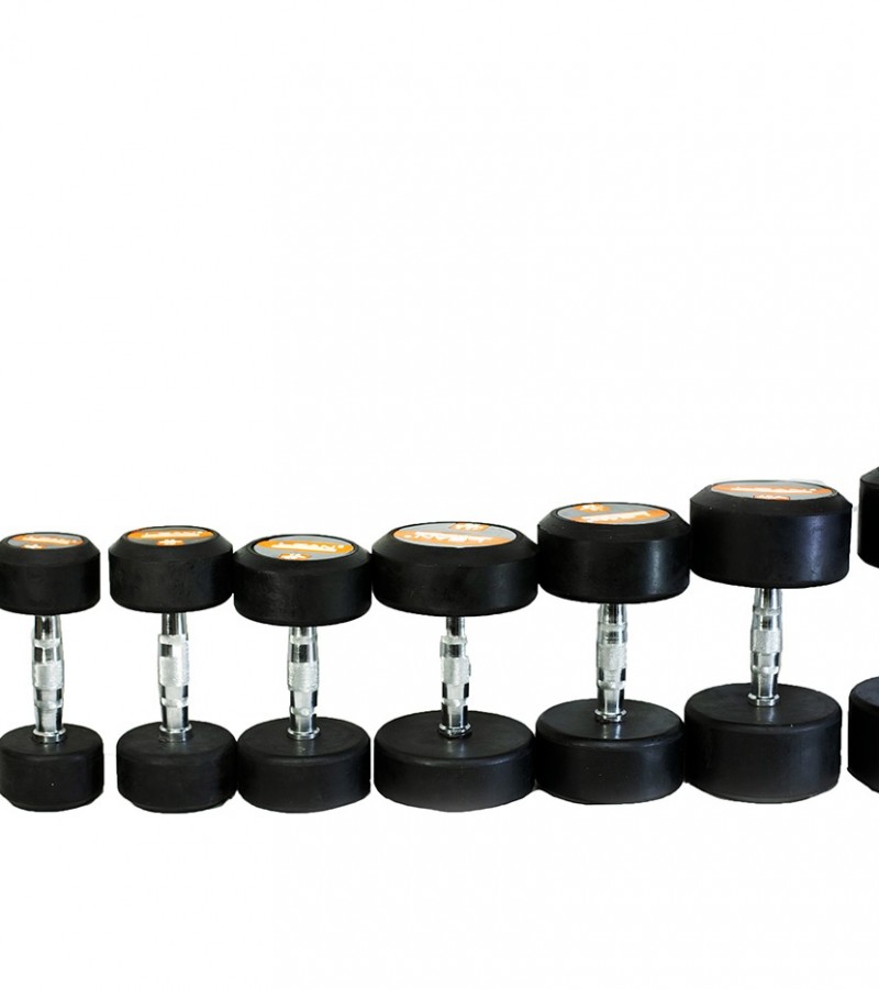 Lean fitness Professional Rubber Coated Dumbbell -  20kg