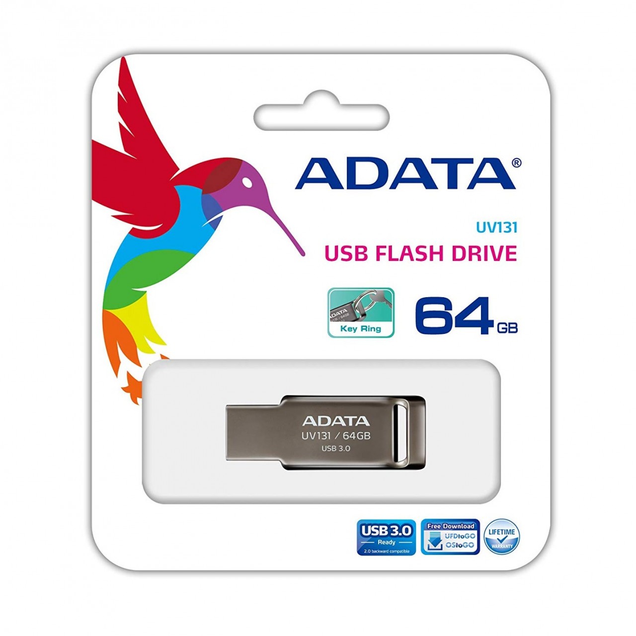 Adata UV131 Metallic Texture USB Flash Drive - 64 GB