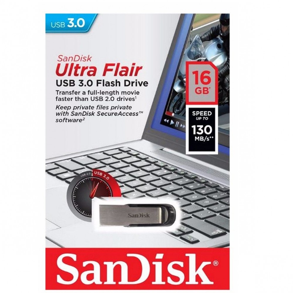 SanDisk Ultra Flair 3.0 USB Flash Drive - 16 GB