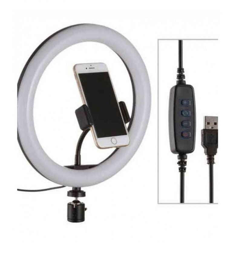 26cm SELFIE RING LIGHT WITH 3 LIGHTENING