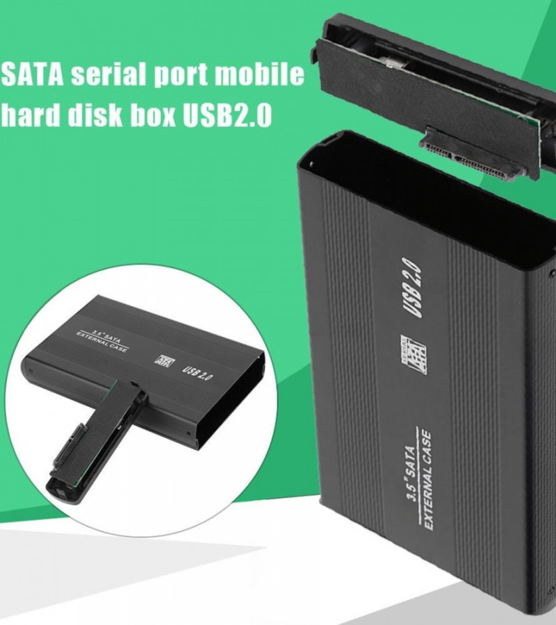 3.5 HDD Case USB 2.0 External Hard Drive SATA Hard Drive 3.5 Inch HDD Case SATA HDD Box Case