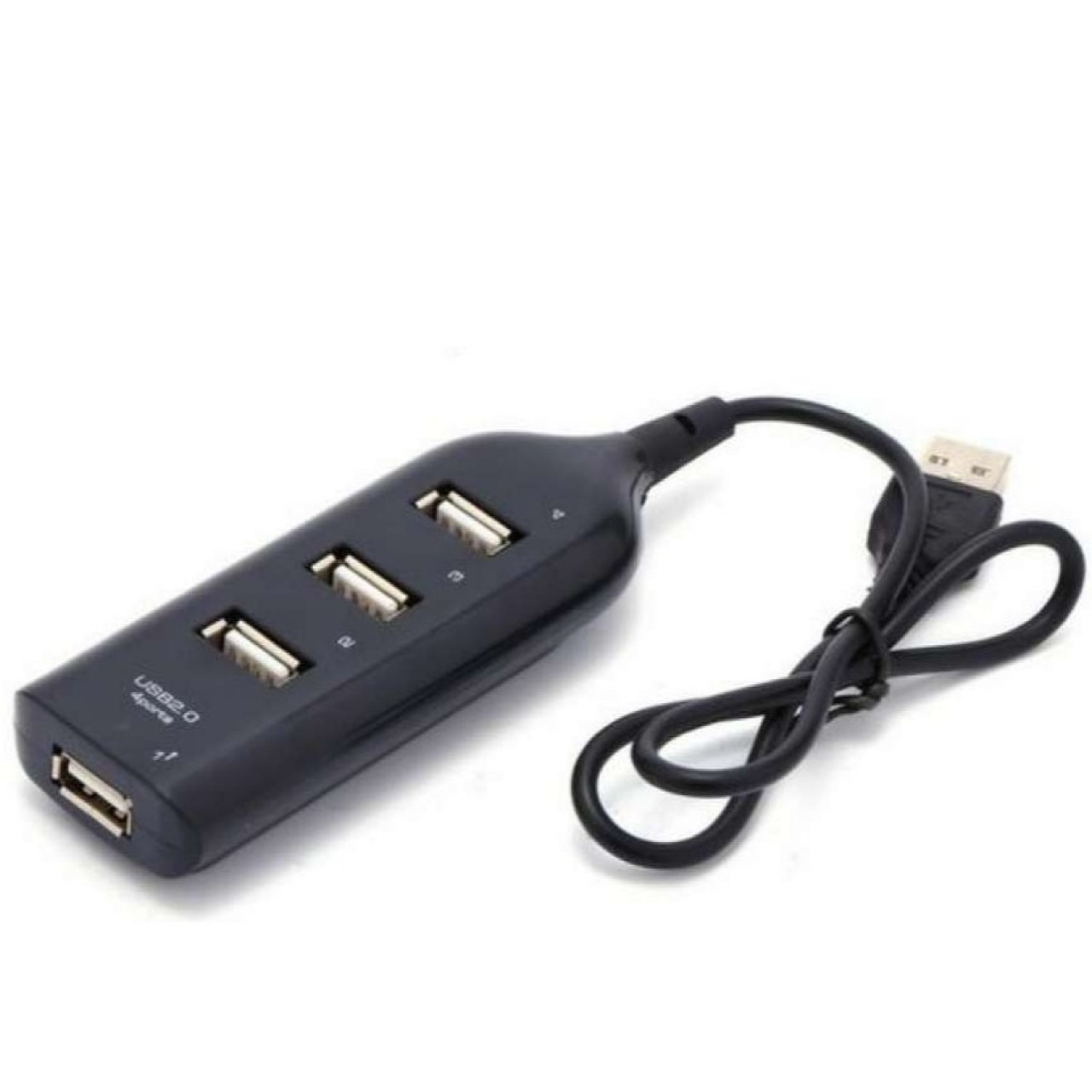 4 Port High-Speed USB Hub - Black