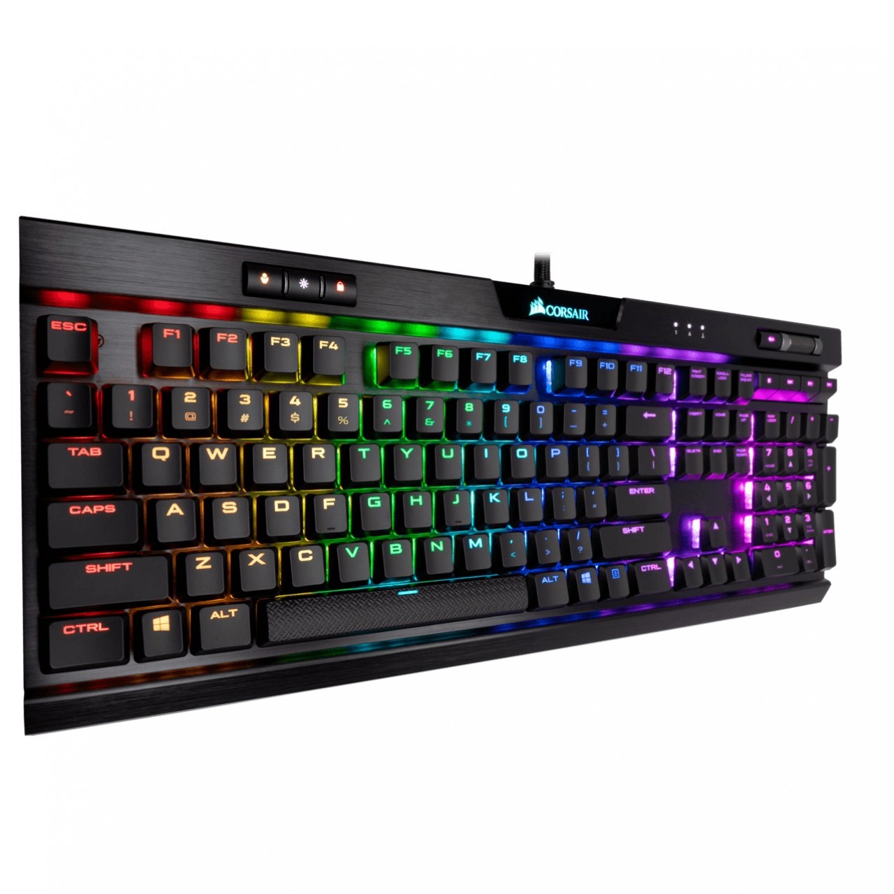 7. Corsair K70 Mechanical Gaming Keyboard RGB MK.2 — CHERRY® - MX Low Profile Red – Slim – Hot Keys