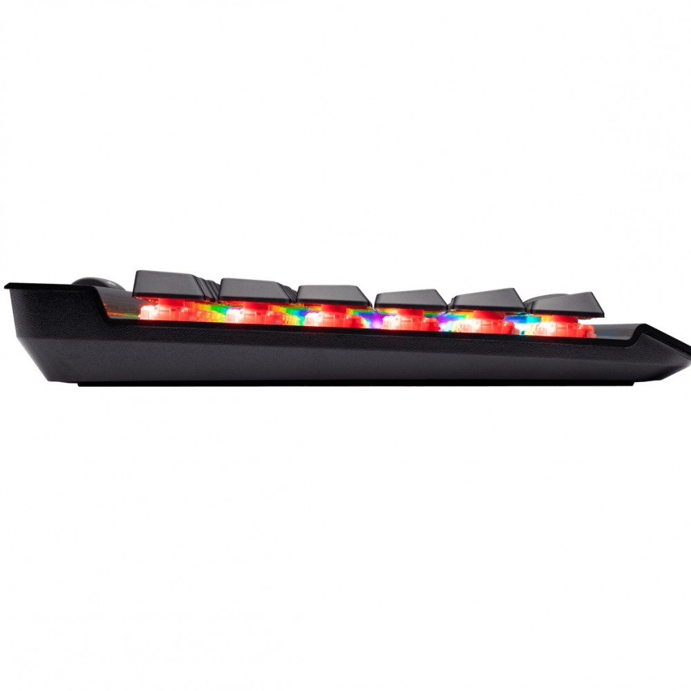 7. Corsair K70 Mechanical Gaming Keyboard RGB MK.2 — CHERRY® - MX Low Profile Red – Slim – Hot Keys
