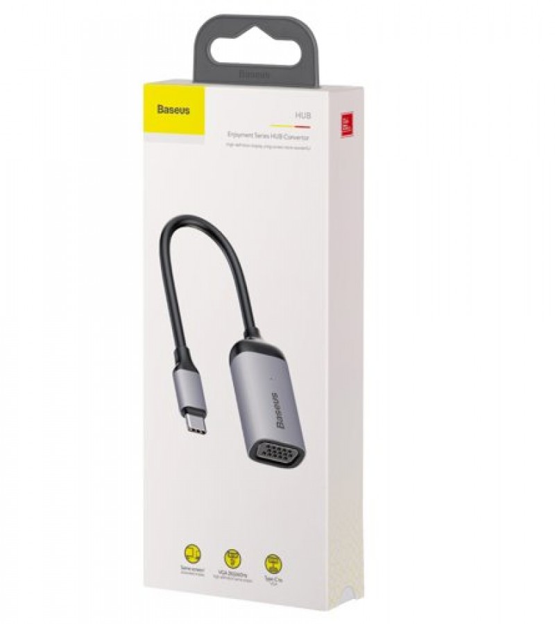 Baseus Enjoyment Series USB Type C to VGA HUB Convertor for MacBook / PC gray