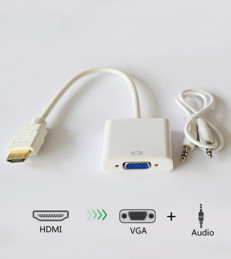 HDMI To VGA Converter - HDMI to VGA Adapter - DP Male to VGA Female Adapter