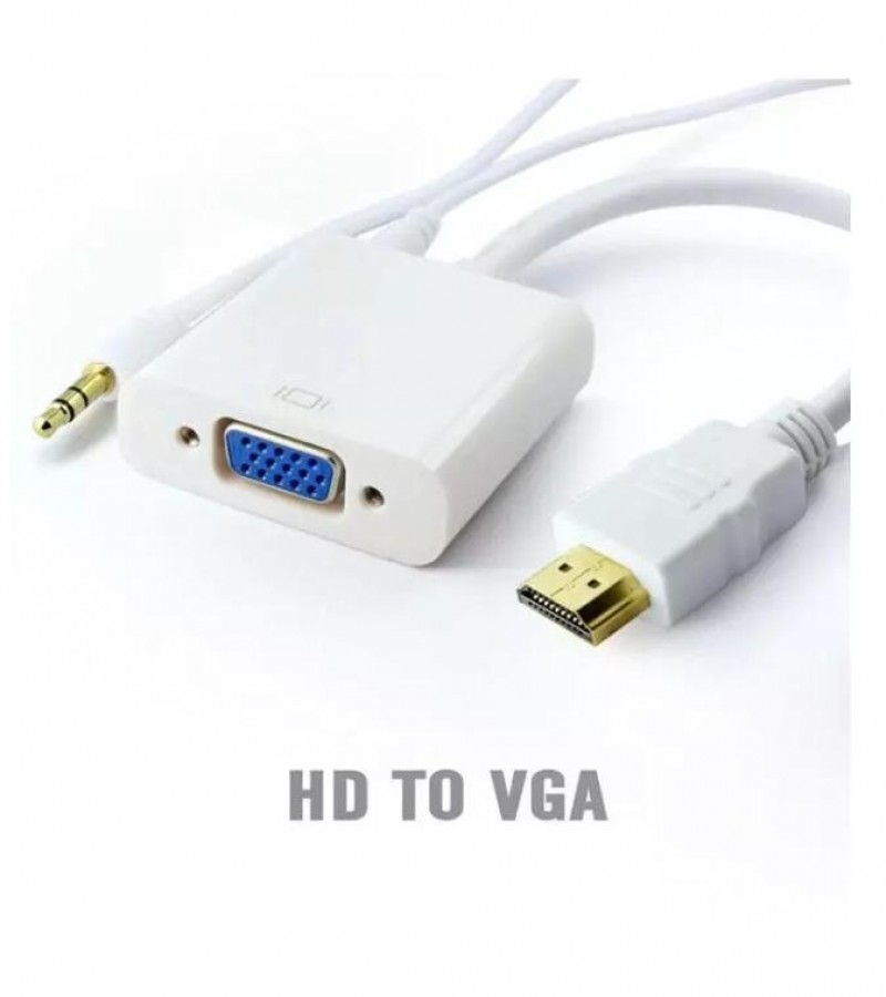 HDMI To VGA Converter - HDMI to VGA Adapter - DP Male to VGA Female Adapter