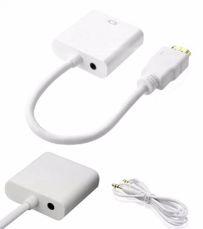 HDMI To VGA Converter - HDMI to VGA Adapter - DP Male to VGA Female Adapter